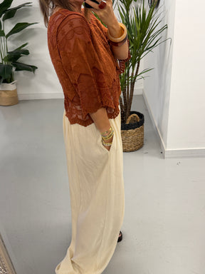 Seville Lace Top - Rust