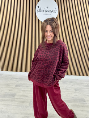The Charlbury Cocoon Jersey Joggers - Mulberry