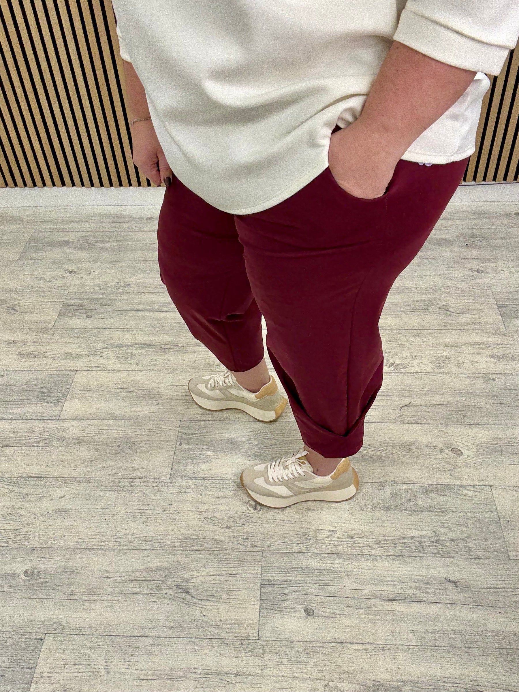 Hampton Side Pleat Scuba Joggers (PLUS) - Mulberry