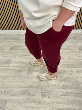 Hampton Side Pleat Scuba Joggers (PLUS) - Mulberry