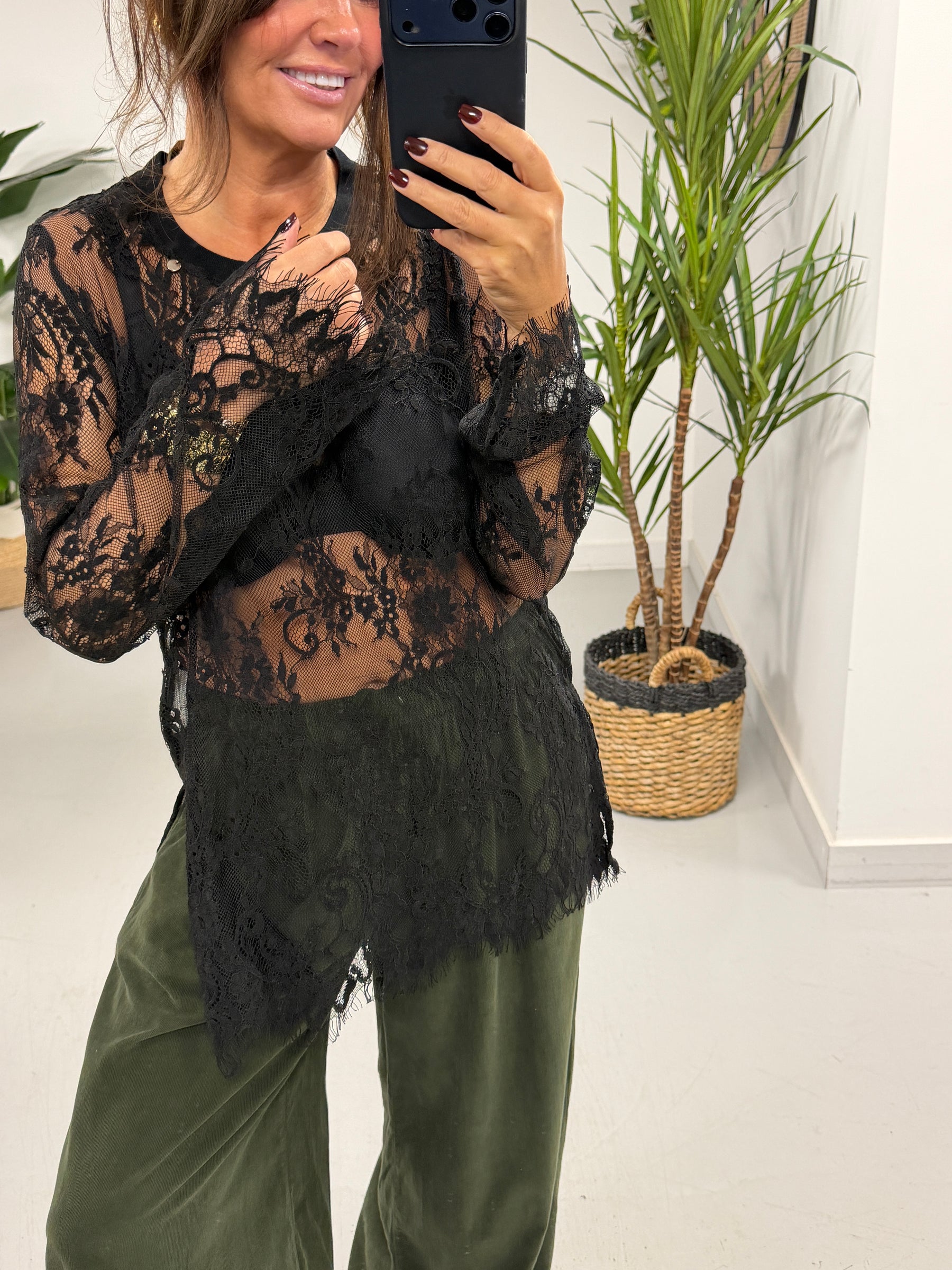 The Lexi Lace Mesh - Black   (Size 10-16)