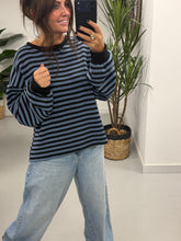 The Weekend Chill Cuff Stripe - Light/Dark Blue  (Special Buy No Return) Size 10 - 14