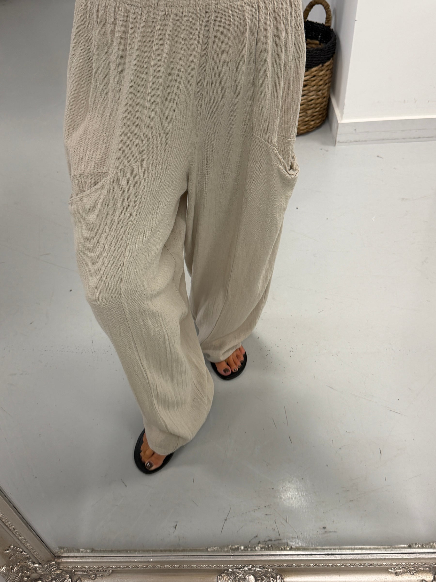 Sahara Barrel Pants - Stone
