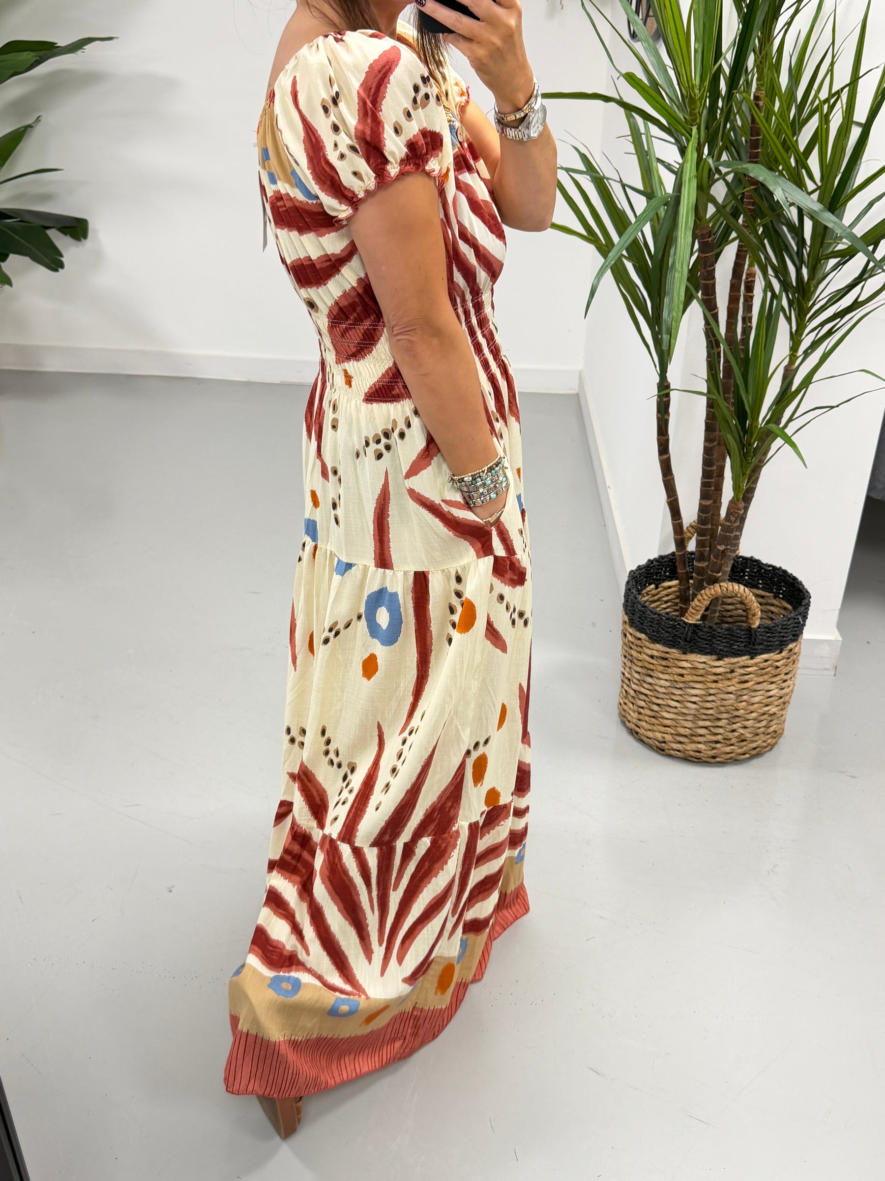 The Tribal Button Maxi - Mulberry