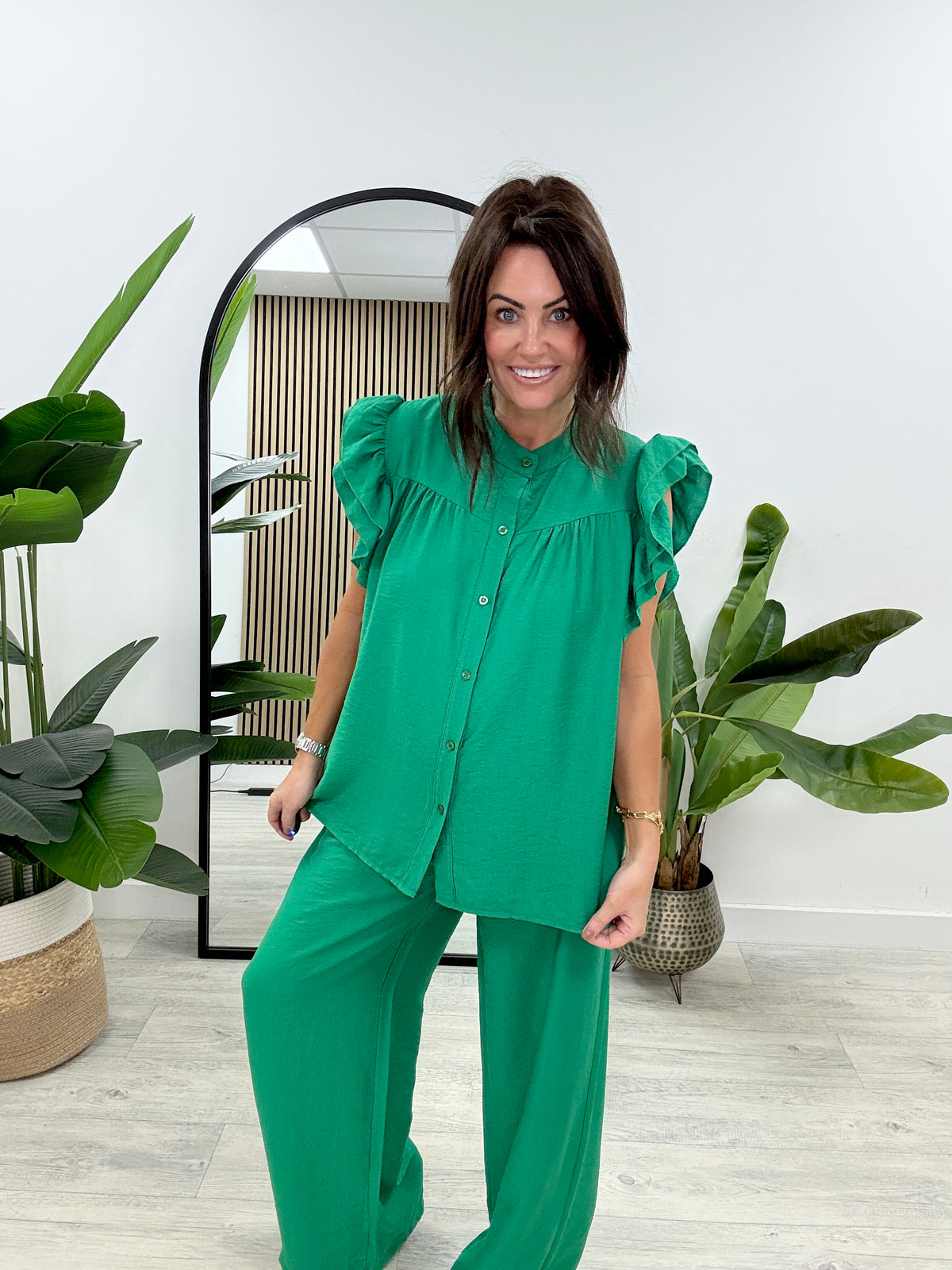 Bromley Button 2 Piece - Emerald