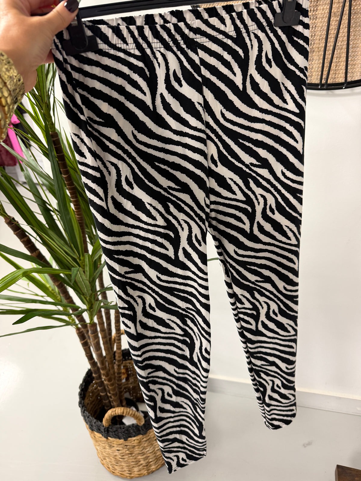 Soft Touch Leggings - Black/White Zebra