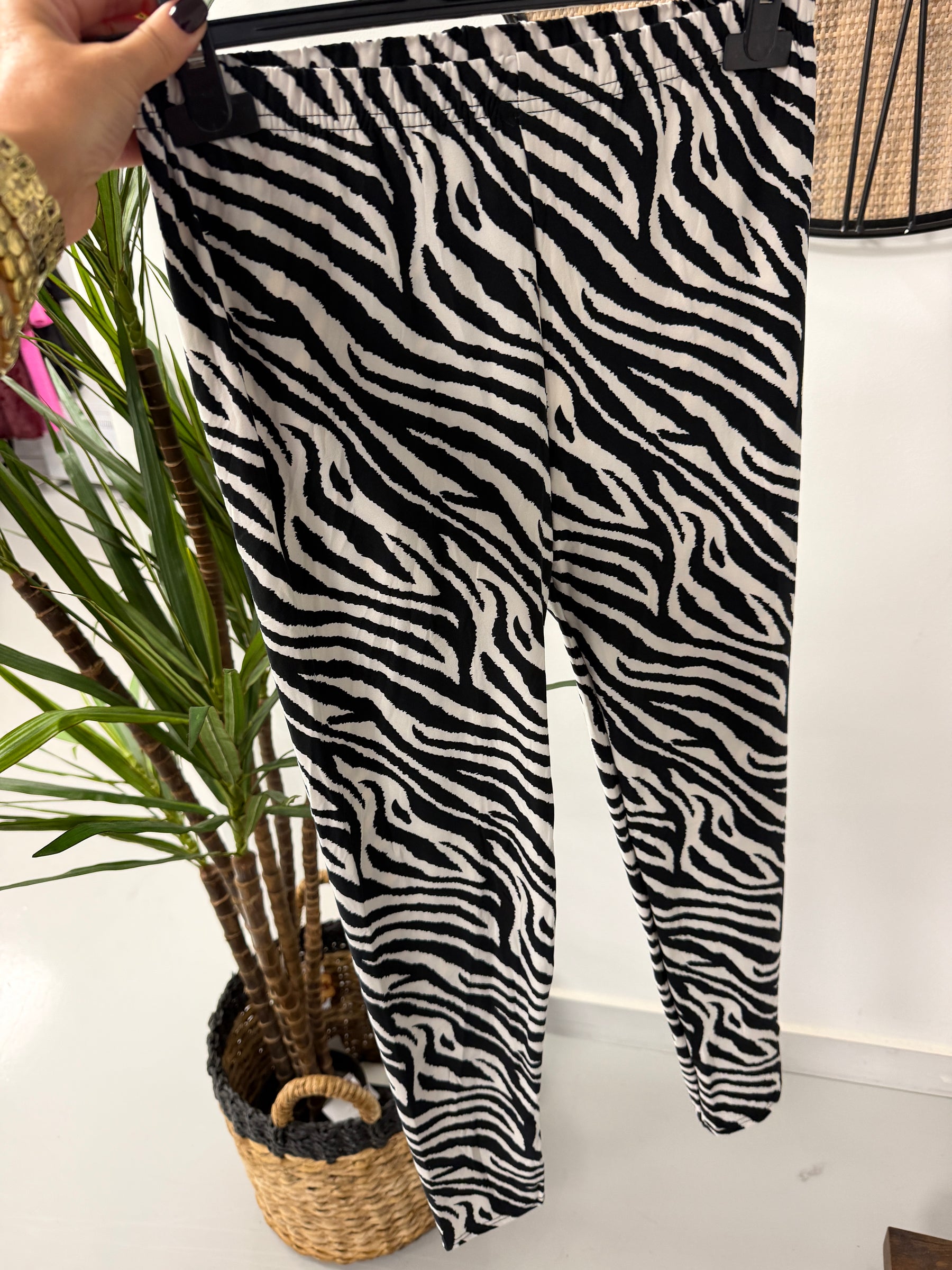 Soft Touch Leggings - Black/White Zebra