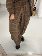 The Herritage Check Barrel Needlecord Joggers - Camel/Chocolate  (Size 12-18)