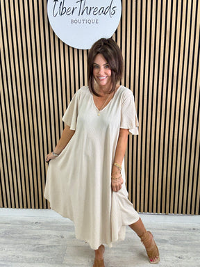 Heidi Swing Dress - Stone