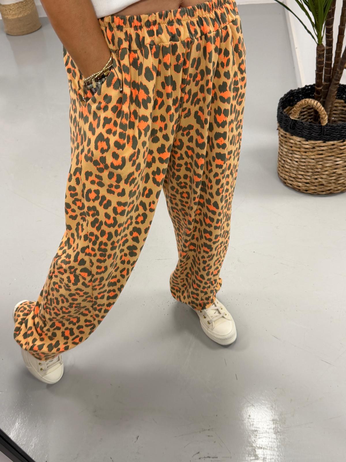 Animal Jersey Joggers - Orange