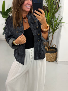 Zeta Otto Denim Military Jacket