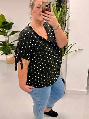 The Spotty Tie Sleeve - Black