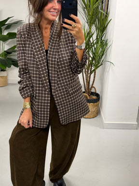 The Charleston Cord Pocket Barrel Trousers - Chocolate (Size 12-18)