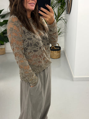 The Luna Lace Mesh - Taupe (Size 10-16)