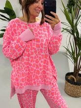 Animal Split Cuff Jersey - Pink