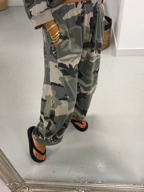The Camo Barrel Leg Joggers
