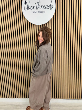Herringbone Bomber- Chocolate
