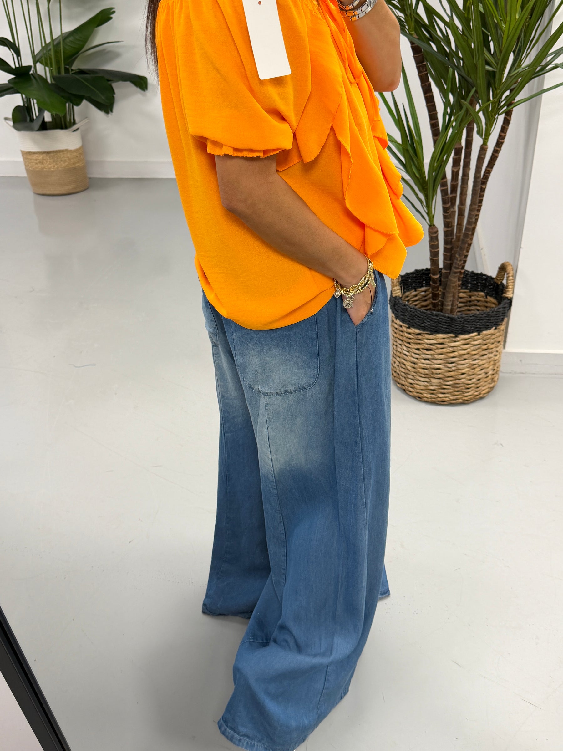 Summer Waterfall Blouse - Orange