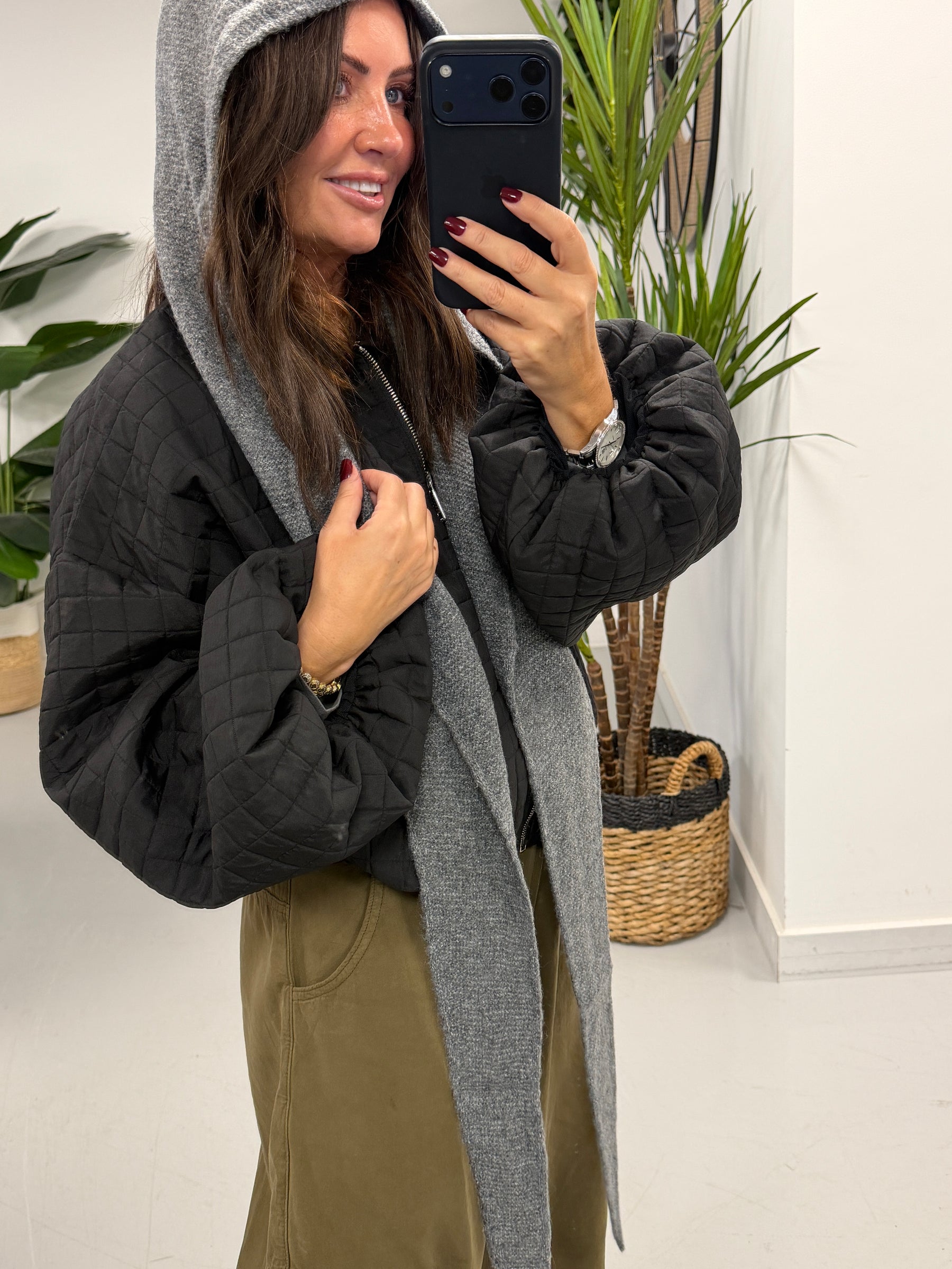 Ladies Scarf/Hood - Grey