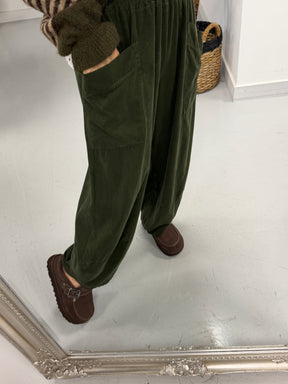 The Tulip Needlecord Joggers - Khaki (Size 10-14)