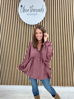 Amara Overhead Tunic - Mulberry
