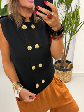 Military Waistcoat 1- Black
