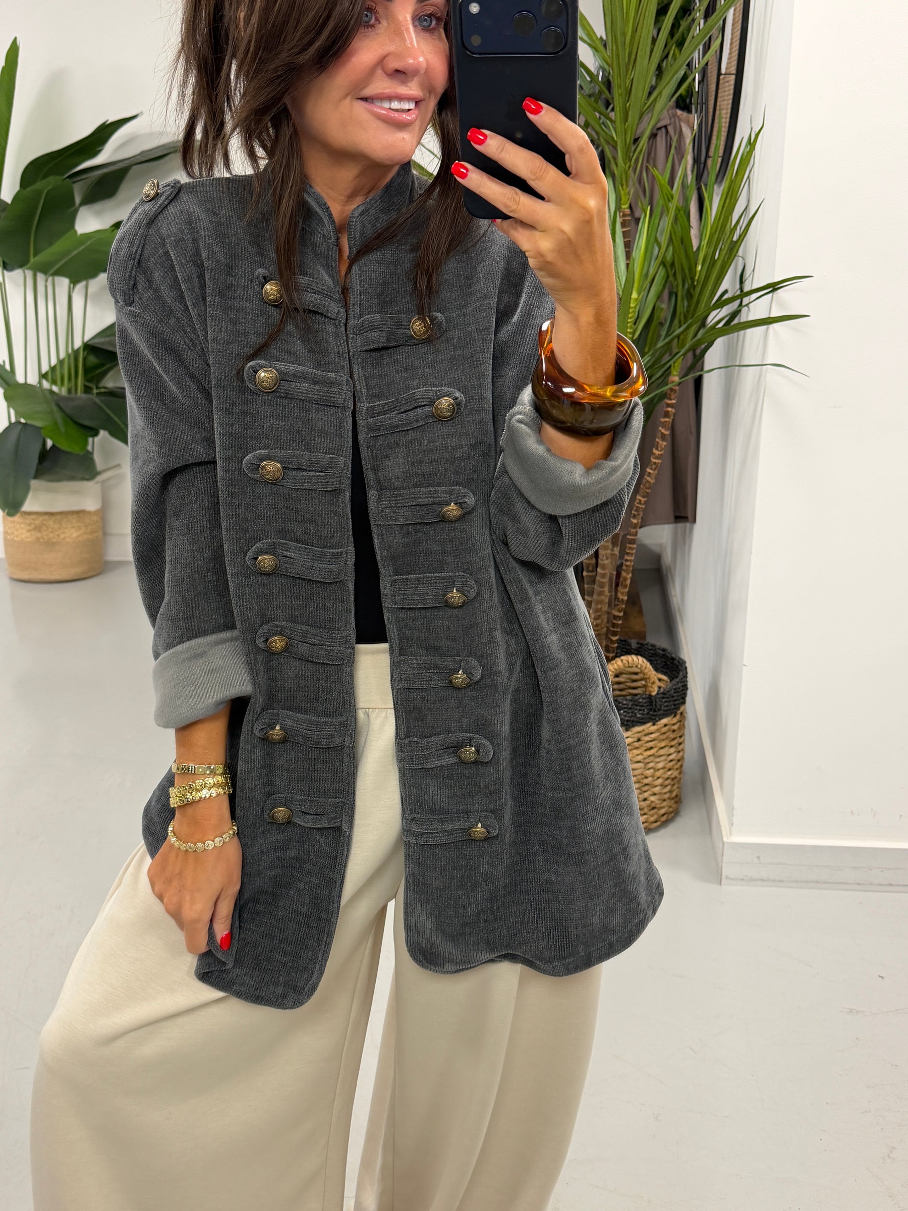 The Big Softie Military Jacket - Grey