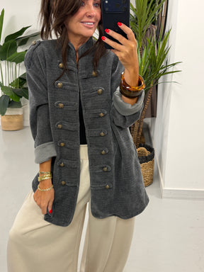 The Big Softie Military Jacket - Grey