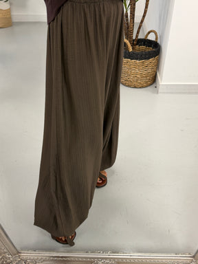 The Balloon Tie Cuff Trousers - Chocolate