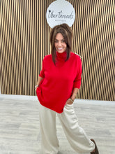 Crop Sleeve Knit - Red