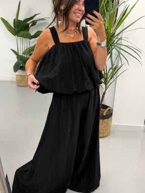 PRE ORDER Crinkle Inspired Co Ord  - Black
