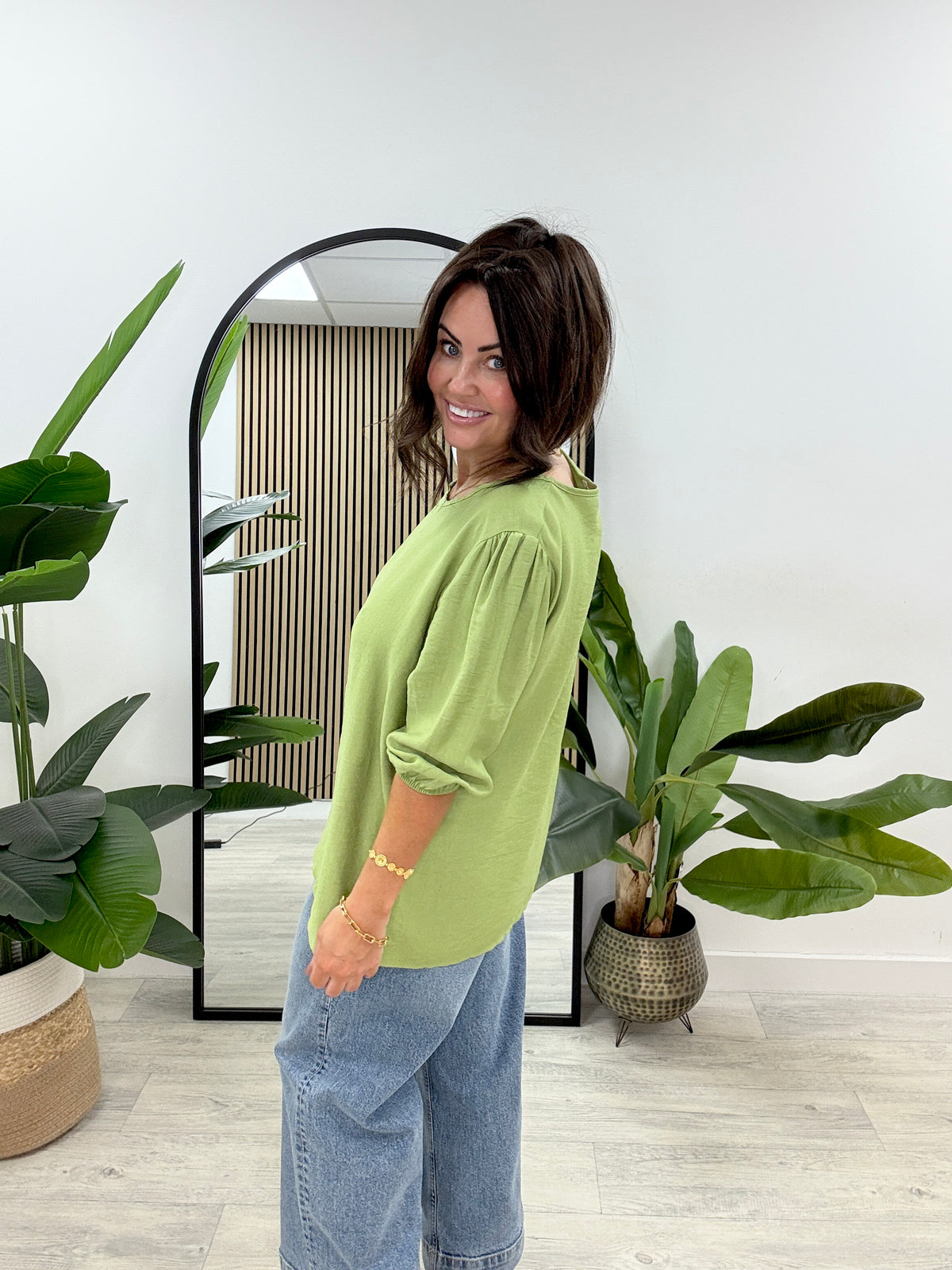 Dolcie Necklace Top - Pistachio