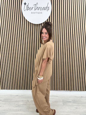 Lisbon Pleat Co-Ord - Classic Camel
