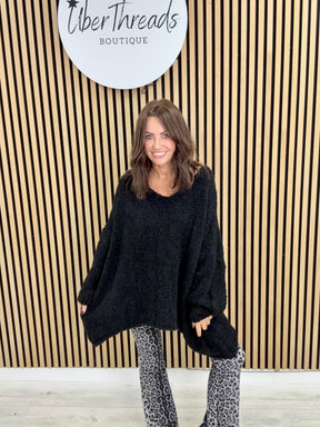 Popcorn Grunge Knit - Black