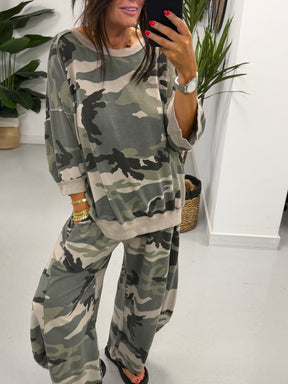 The Camo Barrel Leg Joggers