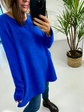 The Chelsea Round Neck Knit - Cobolt