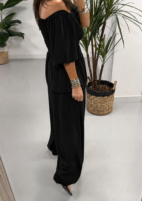 The LuLu Puff Sleeve Bardot - Black