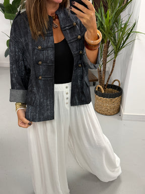Zeta Otto Denim Military Jacket