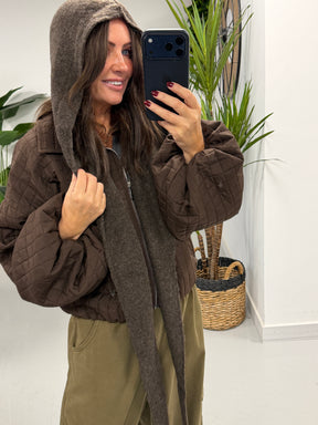 Ladies Scarf/Hood - Chocolate