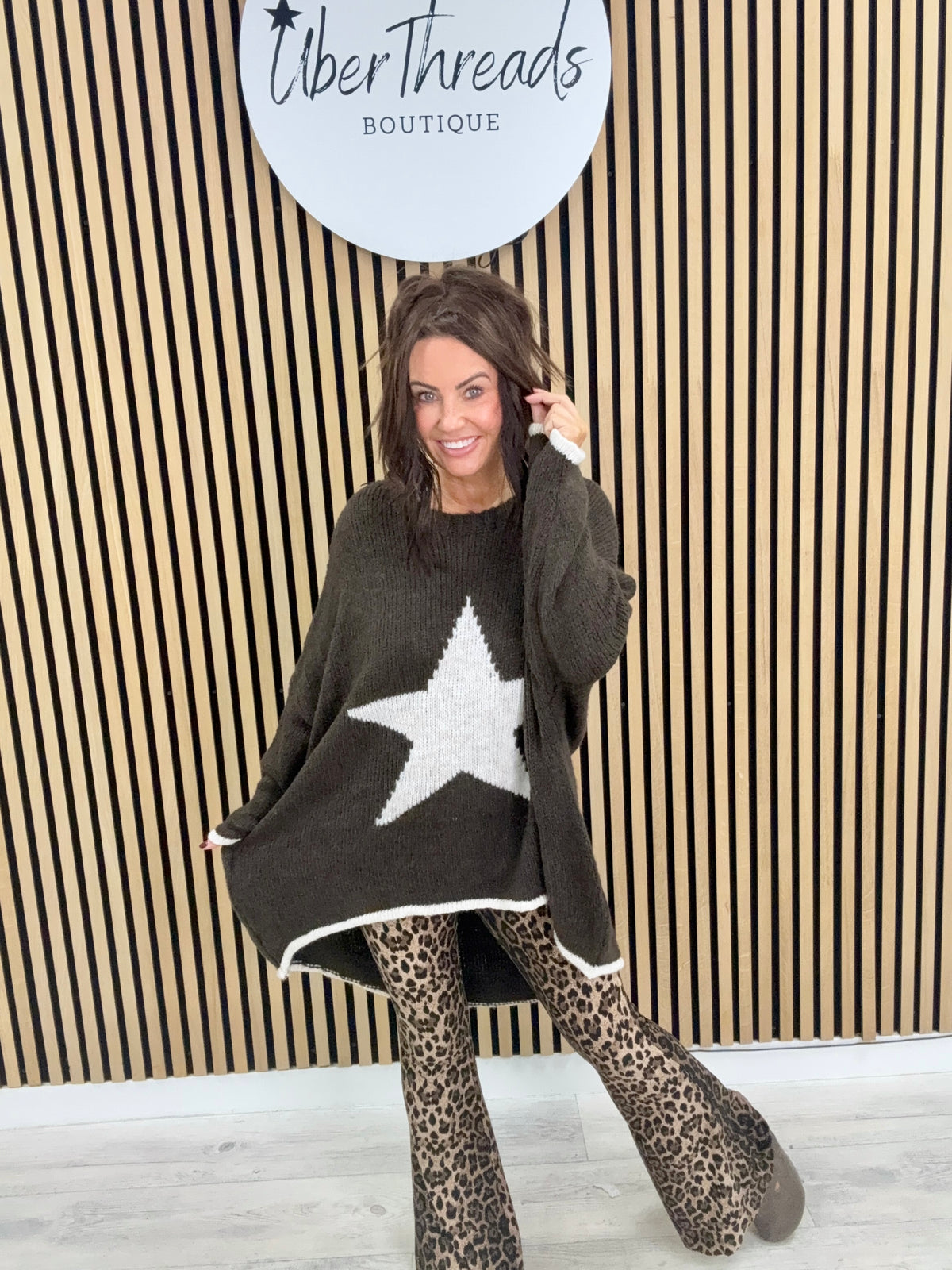 The Super Star Hi Lo Knit - Chocolate