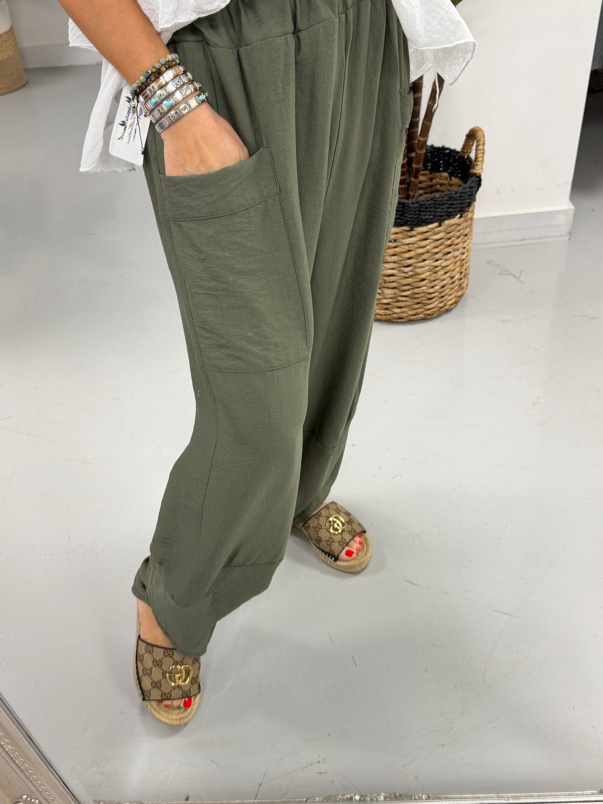 The Summer Tulip Trousers - Khaki