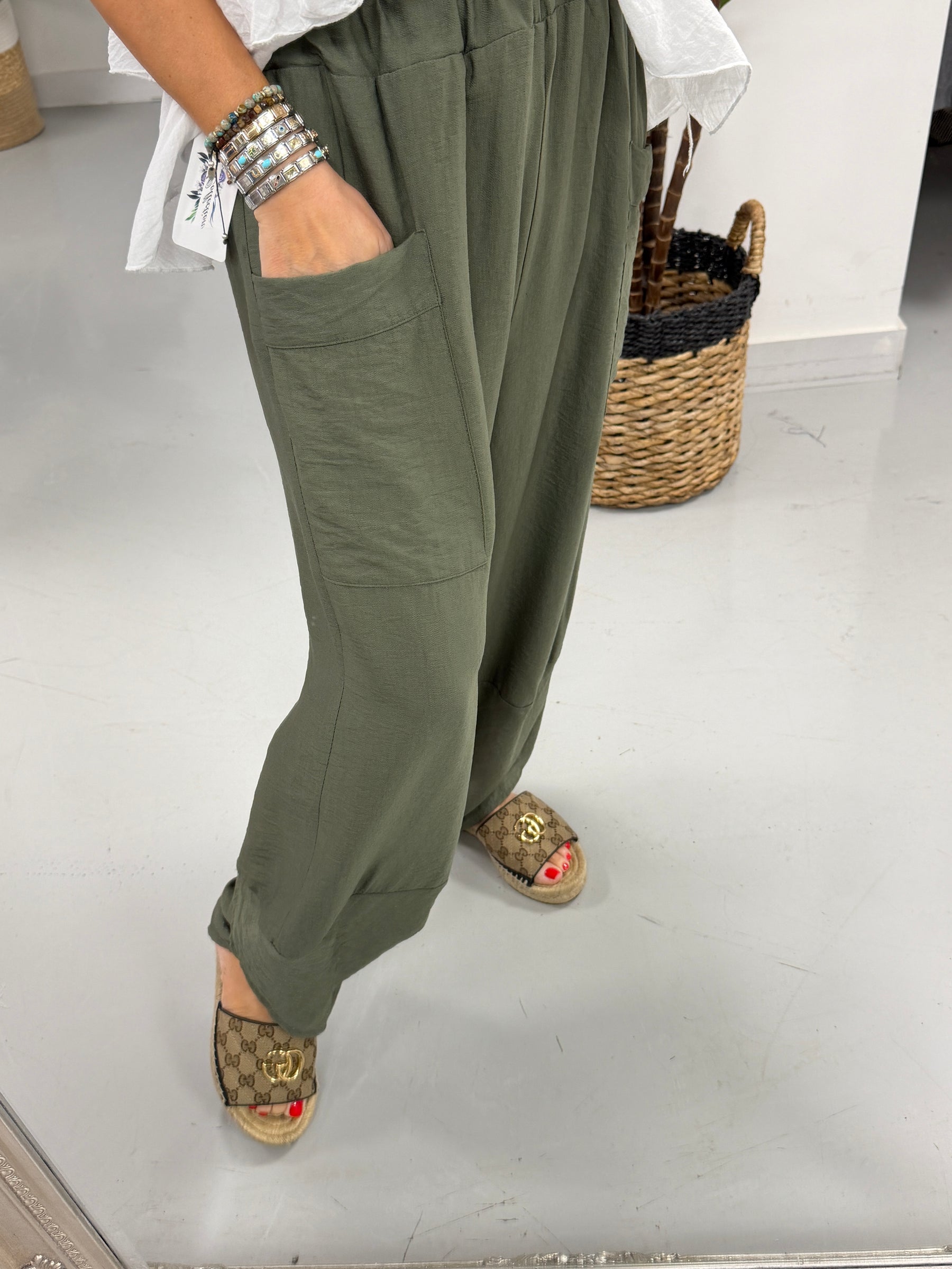 The Summer Tulip Trousers - Khaki