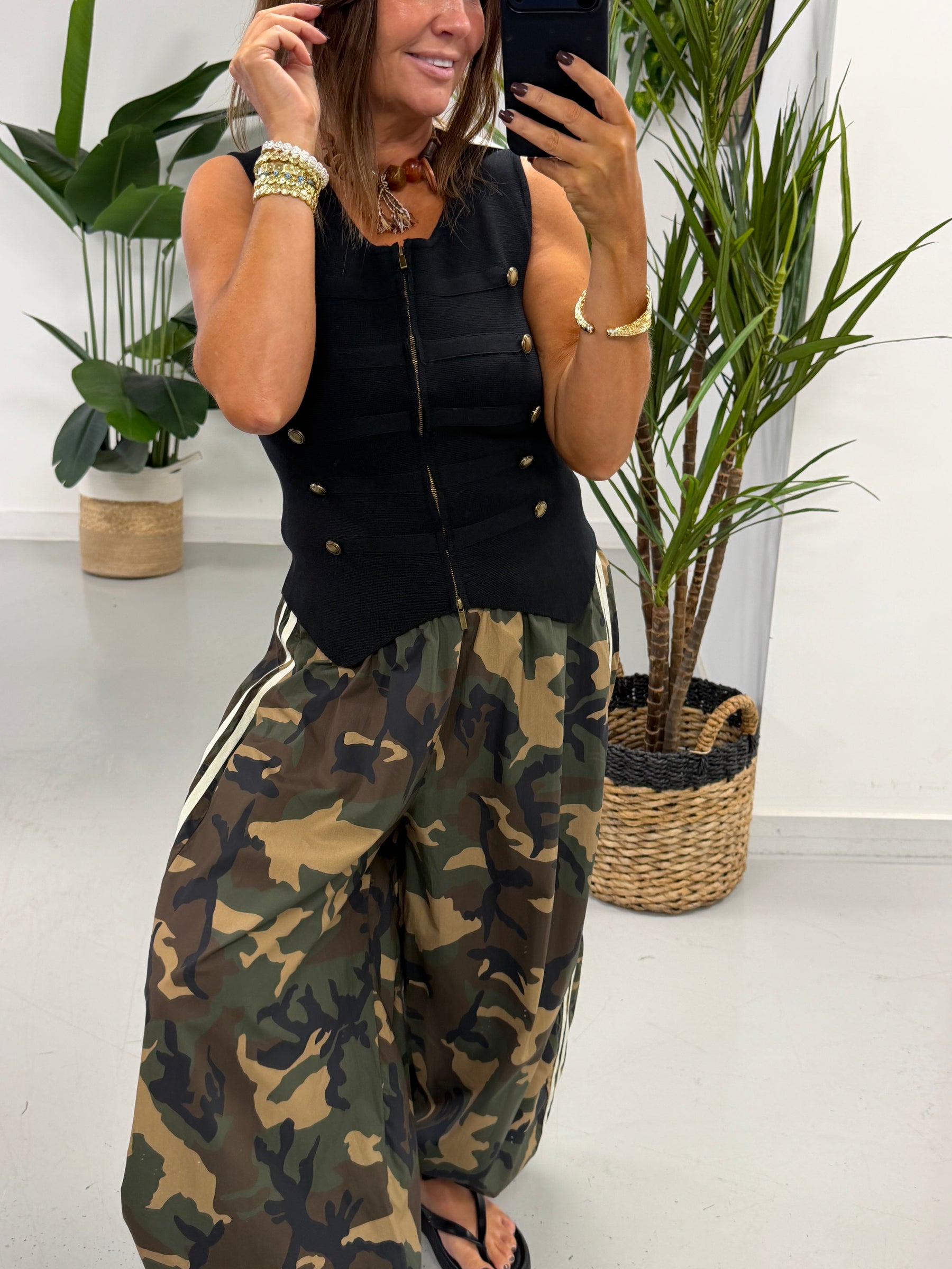 Camo Stripe Balloon Pants