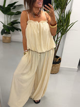 Button Crinkle Balloon Co Ord - Cream