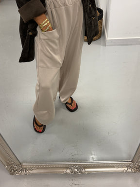The Scuba Tulip Trousers - Cream