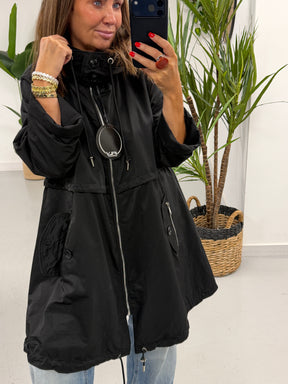 Fly Toggle Back Jacket - Black