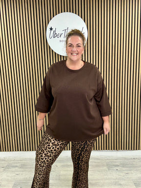 Molly Scuba Tee - Chocolate