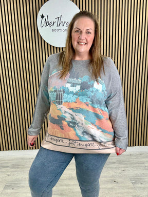 The Scenic Soft Knit - Grey/Teal