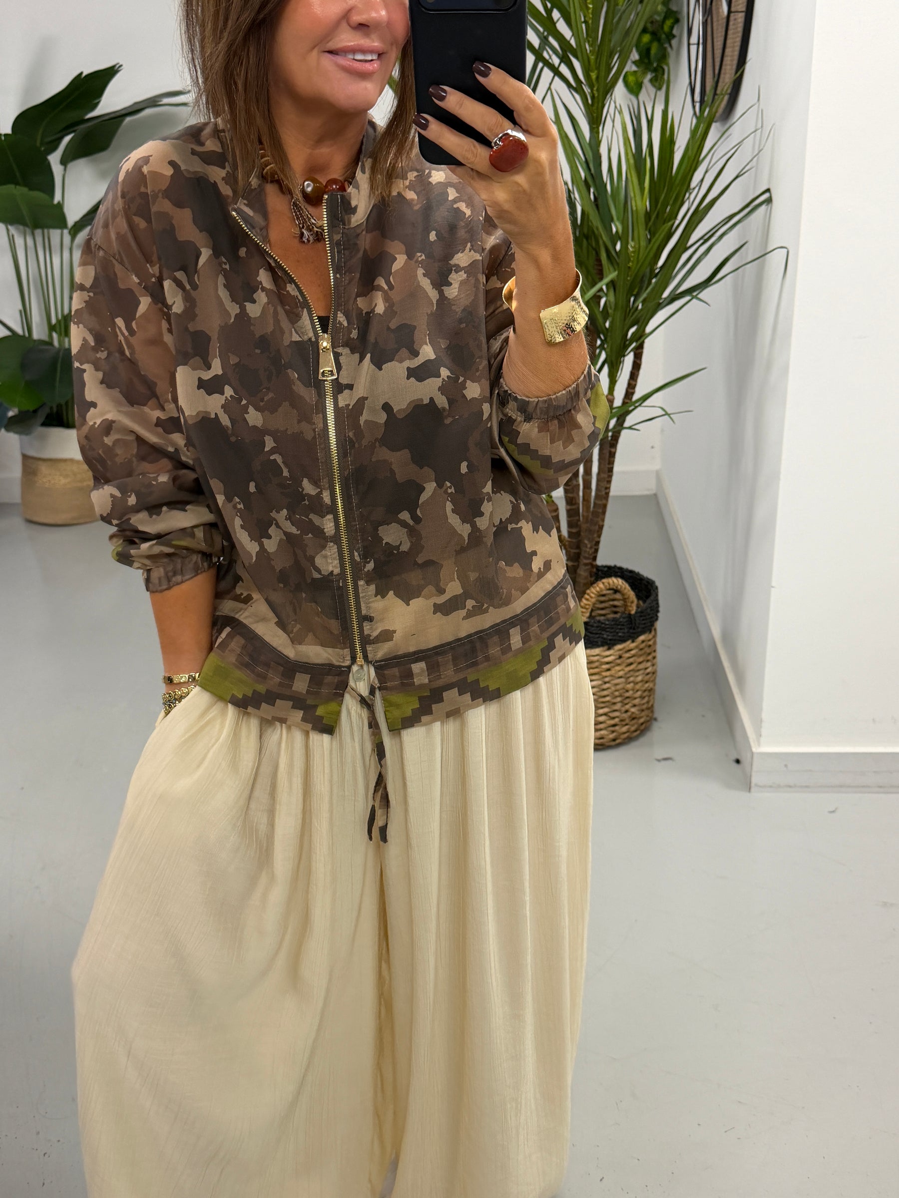 Lightweight Camo Jacket - Mocha