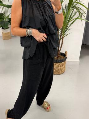 The Summer Tulip Trousers - Black